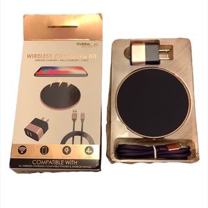 Gabba goods Rose Gold Wireless Charging Kit.
